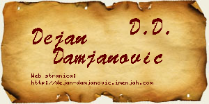 Dejan Damjanović vizit kartica